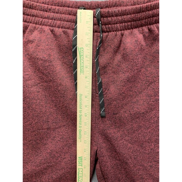 Red Ape Mens Jogger Sweatpants Lace Panel Tapered Drawstring Burgundy Size 4XL - Picture 5 of 13